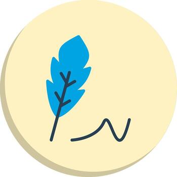 Feather Web Style Graphic User-Friendly Drawing Symbols vector