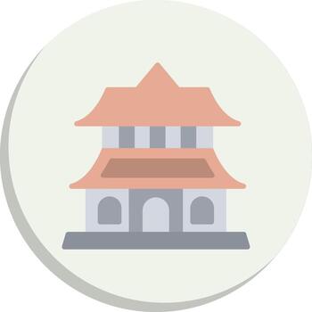 Temple Sharp Edge Visual Design vector