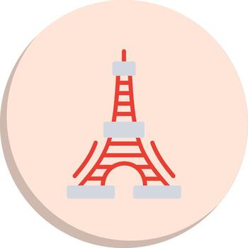 Tokyo Tower Web-Based Design Element vector