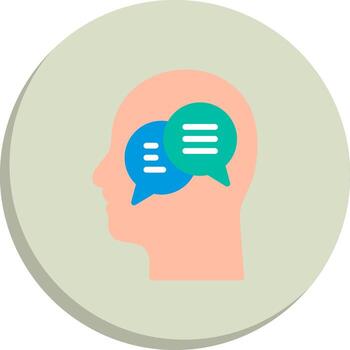 Inner Dialogue Bold App Interface Icon vector