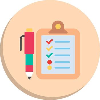 Lista de Verificación web estilo gráfico apagado tono elemento íconos vector