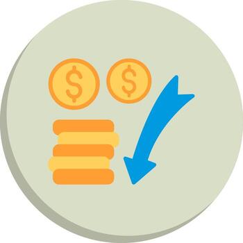 Decrease Subtle UI Graphic Set vector