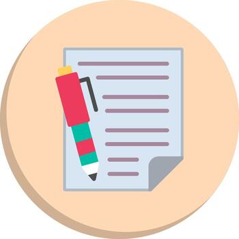 Notes Outlined Concept Piece Web-Based Design Element vector