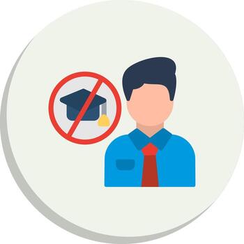 No Education Interactive UI Design Set vector