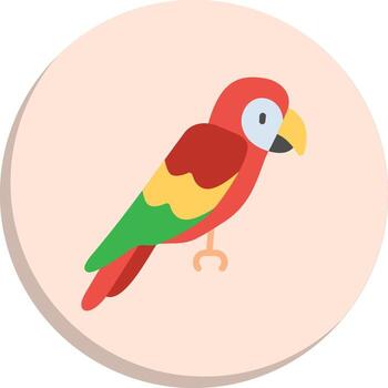 Macaw Color Enhanced Graphic Minimal UI Graphic Set vector