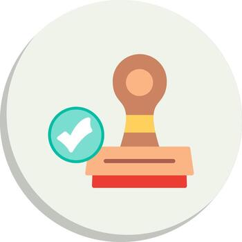 Stamp Minimal Art Object Smooth App Visual Elements vector