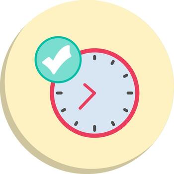 Clock Clean Frame Object Set vector