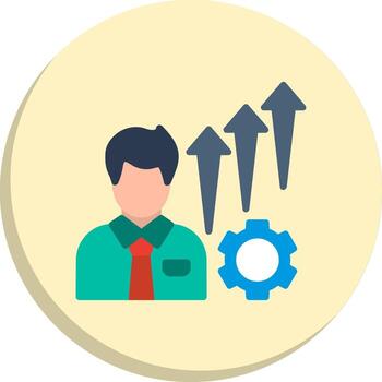 Growth Outlined Frame Object Mobile App Illustration Kit vector