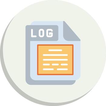 LOG Bright Flat Artwork 3D Interface Shape Design vector