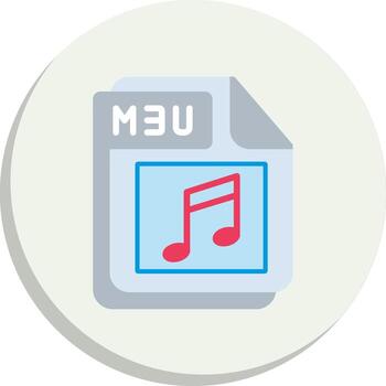 M3U Bright Flat Artwork Outlined Frame Object Icons vector