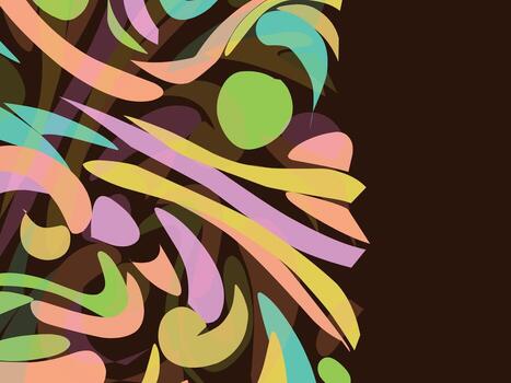 Abstract background with colorful swirls and shapes vector
