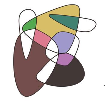 A colorful abstract design with a circle in the middle vector