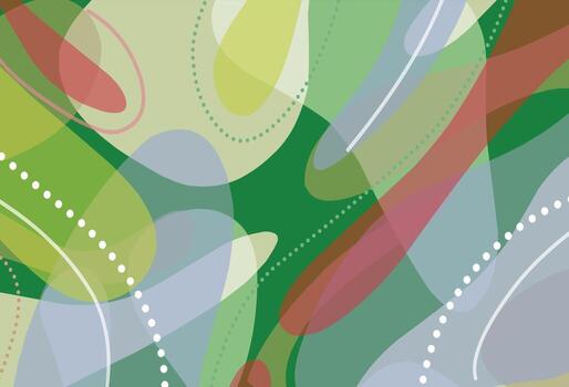 A green and red abstract background with circles and dots vector