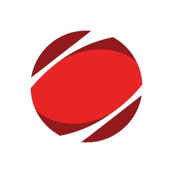 resumen rojo circulo con rebanado diseño elemento. vector