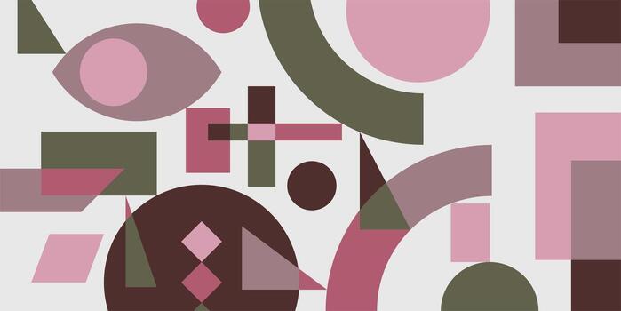 Abstract geometric background in aesthetic color. Aesthetic colored memphis geometric background. Modern geometric background,texture,minimalist vector