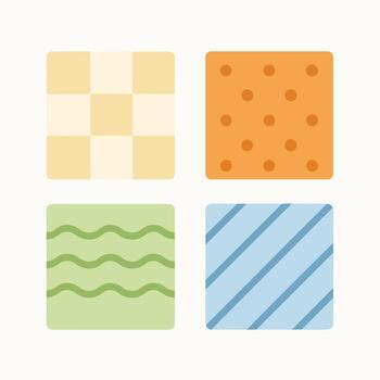 Flat Design Abstract Pattern Tile Collection with Various Shapes and Colors vector
