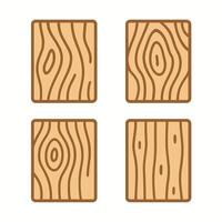 Minimalist Line Style Wood Texture Grain Plank Square Shape Decoration vector