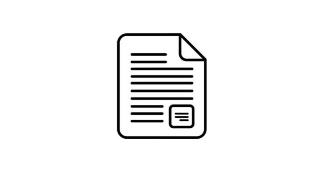 Document Icon with Text and Details vector
