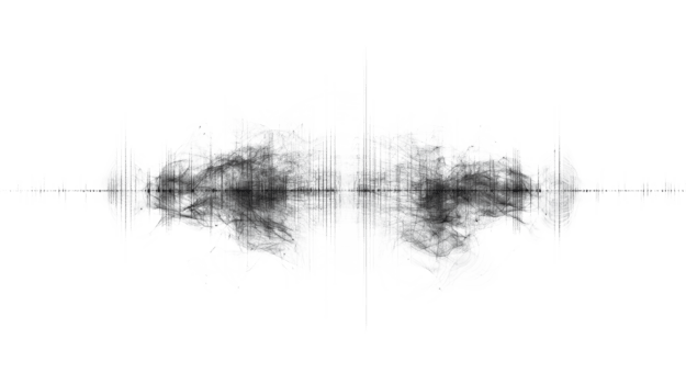 unico astratto rappresentazione di onde sonore visualizzazione intricato modelli e variando intensità nel un' minimalista stile png