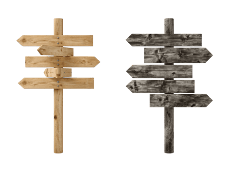 rustico di legno segnaletica puntamento nel multiplo indicazioni offerta diverso scelte e png