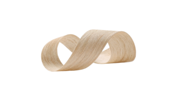 esmeradamente curvo de madera cinta en transparente ajuste creando un infinito lazo visual png