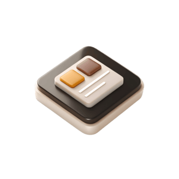 stratificato piazza interfaccia elementi isolato su un' trasparente sfondo astratto Marrone png