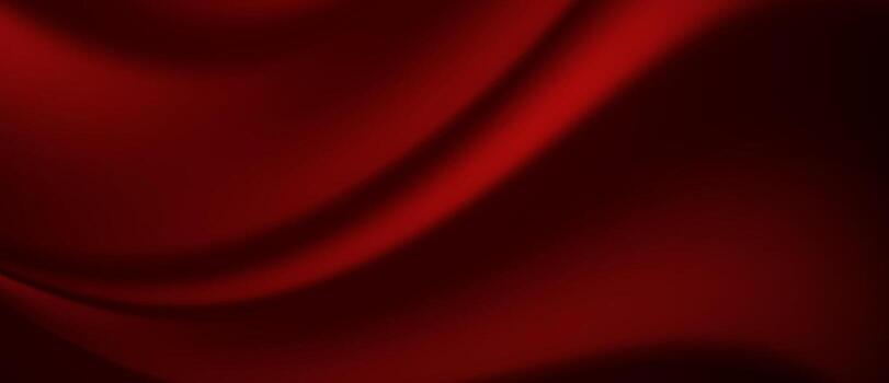 Soft red flowing silk fabric, abstract and elegant background vector