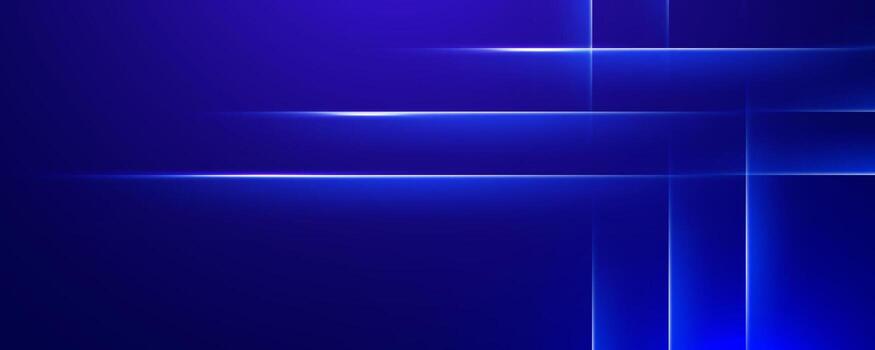 Abstract blue background with glowing horizontal and vertical lines vector
