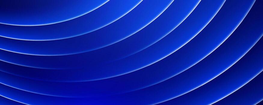 Abstract blue background with glowing curved lines and shadows vector