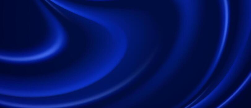 Dark blue abstract background with soft, flowing waves vector