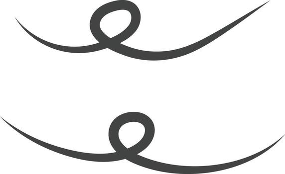 Swoosh and swoop underline. Memo note highlight. Handdrawn scribble pen strokes. Handwritten underline accent element, vector