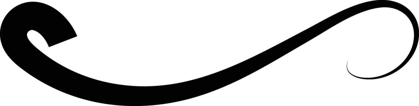 Swoosh and swoop underline. Highlighting a note. Hand drawn pen strokes. Handwritten underlining accent element. markers underscore and accent line vector