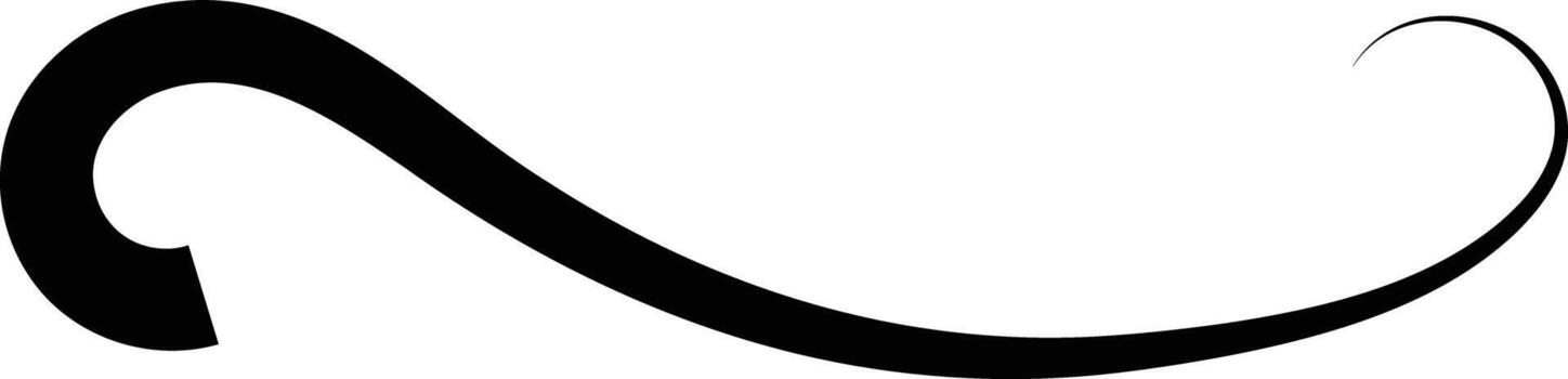 Swoosh and swoop underline. Memo note highlight. Handwritten underline accent element. Handdrawn scribble pen strokes, vector