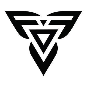 Abstract Triangle Badge in Black and White for Minimalist Branding Projects vector