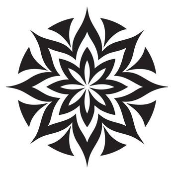 alto detalle Insignia diseño en negro y blanco con agudo resumen apariencia vector