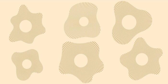 Collection of circular soundwave icons with ripple effect and broken lines. Radar, speaker, volume, and audio technology symbols for music, communication or protection concepts. vector