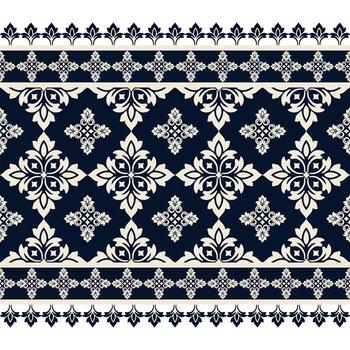 Elegant repeating pattern in intricate detail, perfect for backgrounds and design elements. The pattern uses floral motifs and offers a classic feel, ideal for various design needs vector