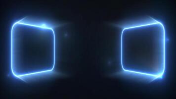 resumen hud tecnología neón láser resplandor efecto con vibrante rgb. Perfecto para futurista introducciones, tecnología cubrir, juego transmisión antecedentes. video