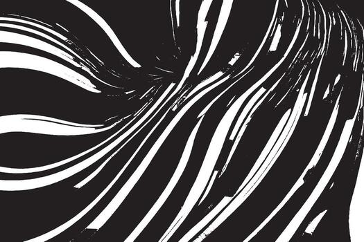 Bold abstract black and white lines create a dynamic visual flow. Perfect for modern art lovers, backgrounds, and design inspiration with a high-contrast optical illusion effect. vector
