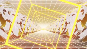 roterad fyrkant resa på berg bakgrund vj slinga video