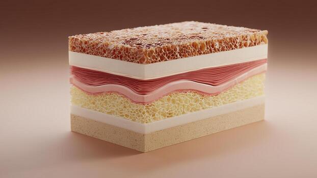 This Structures use layers of biocement bricks, highlighting eco-friendly building methods. photo