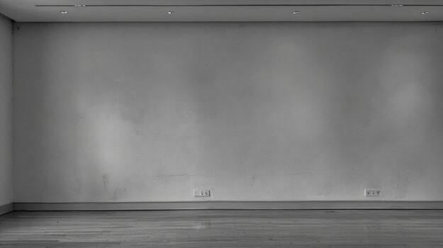 image of empty gray room with concrete wall photo