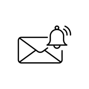 Notification Icon Symbolizes Email Arrival and New Message Alerts for User Awareness vector
