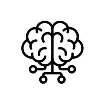 digital cerebro conectividad un simbólico representación de artificial inteligencia y neural red tecnología vector