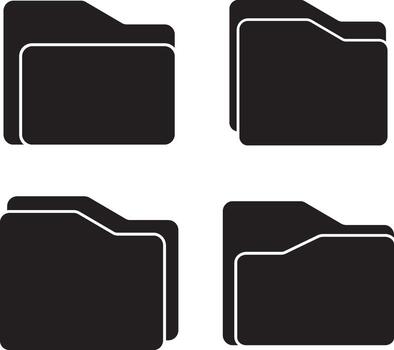 File And Folder Design Icon Set. vector