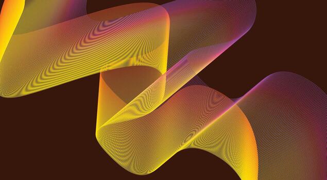 Blend Wavy Curved Background Brown Gradient Design Abstract Illustration vector