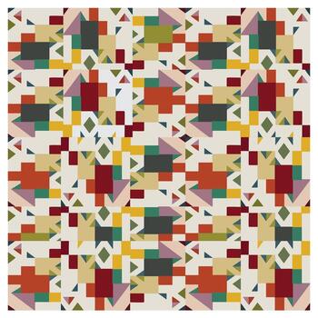 resumen ondulado modelo presentando vibrante rojo, amarillo, y Armada azul colores arremolinándose juntos en un dinámica, energético diseño, repetir impresión diseño. vector