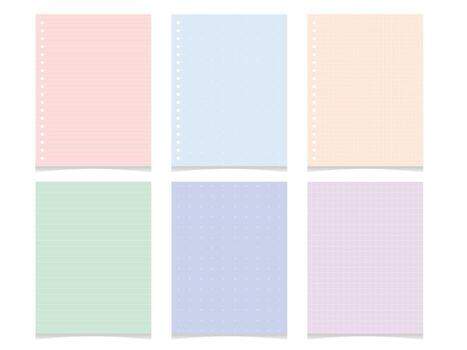 conjunto de amable color cuaderno paginas vector