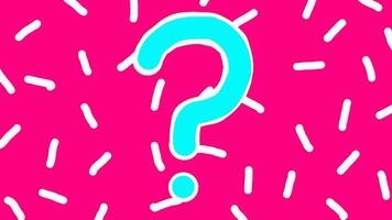 wiggly hand dragen fråga mark tecken rusa mönster övergång på alfa video