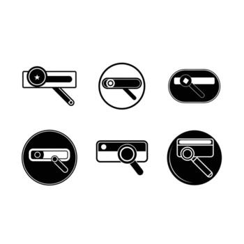 Clean and modern search bar icon perfect for UI web and app design projects. vector